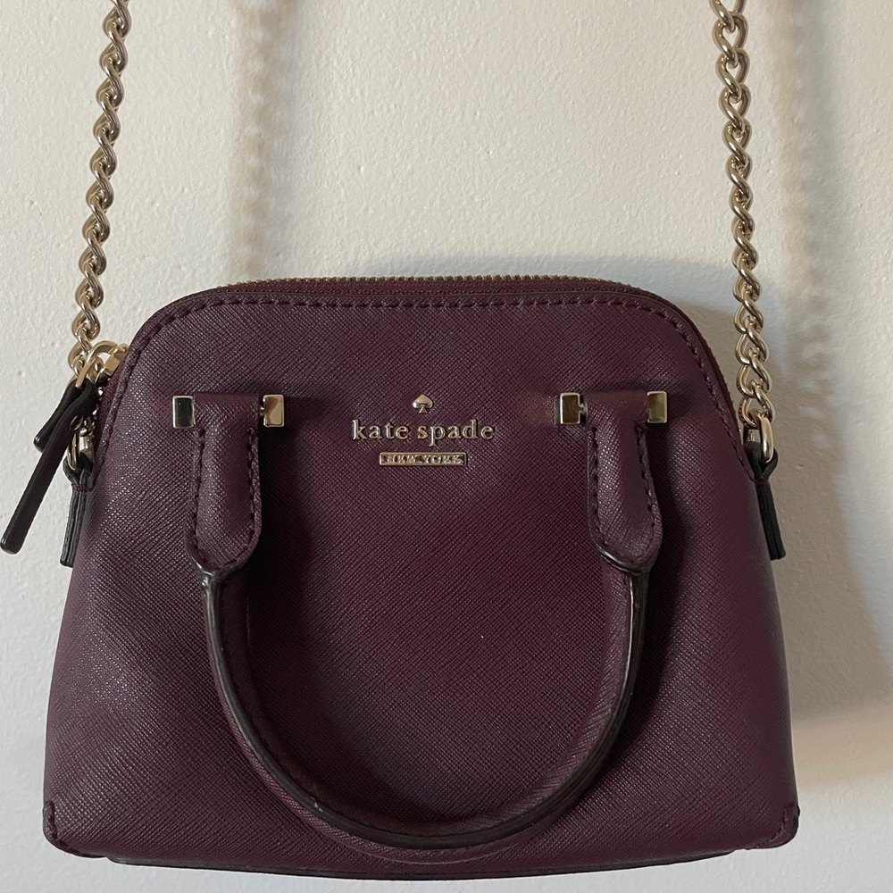 Burgandy Kate Spade Mini Crossbody